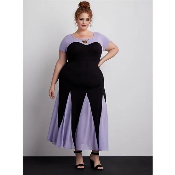 Torrid Disney Villains Ursula Costume Cosplay Maxi Dress Little Mermaid 2X XXL - Picture 1 of 7